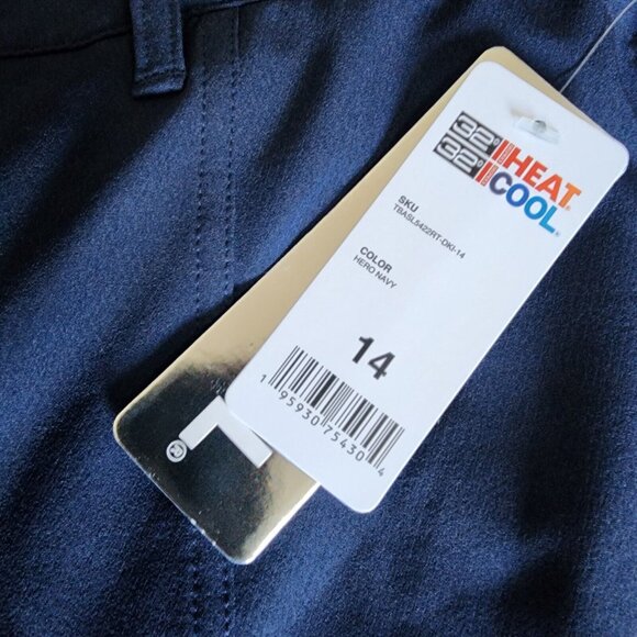32 Degrees Cool Pants Womens Size 14 Solid All Blue with Pockets Activewear New - Picture 4 of 7